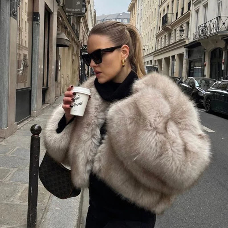 Women`s Faux Fur Coat