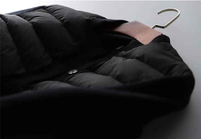 Winter Sweater Patchwork Parkas Women's Down Jackets