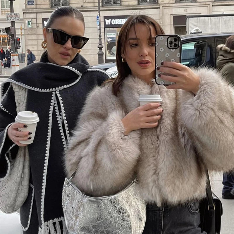 Women`s Faux Fur Coat