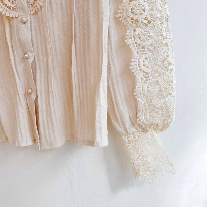 Women Chiffon Button Turtleneck Shirt .