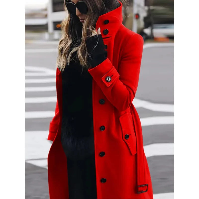 New Woolen Coat Women's Slim Fit