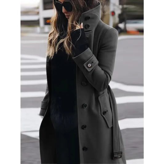 New Woolen Coat Women's Slim Fit
