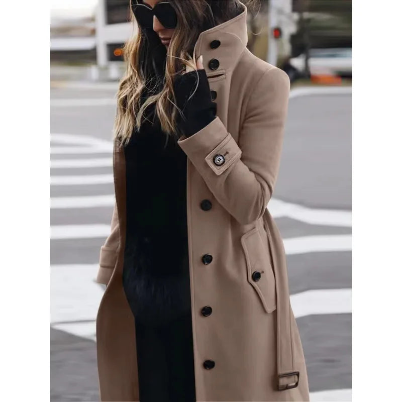 New Woolen Coat Women's Slim Fit
